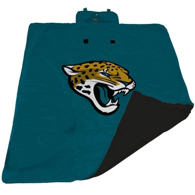 Logo Brands Teal Jacksonville Jaguars 60'' X 80'' All-weather Xl Outdoor Blanket In Black