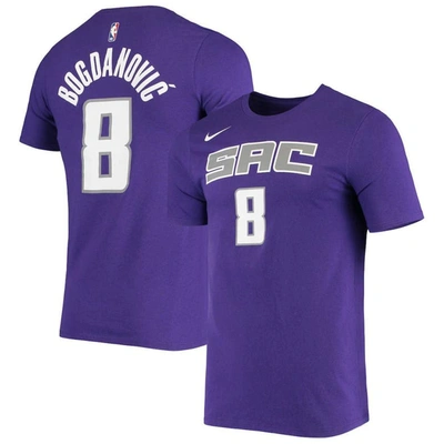 Nike Men's  Bogdan Bogdanovic Purple Sacramento Kings Name And Number Performance T-shirt