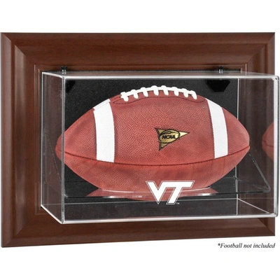 Fanatics Authentic Virginia Tech Hokies Brown Framed Logo Wall-mountable Football Display Case