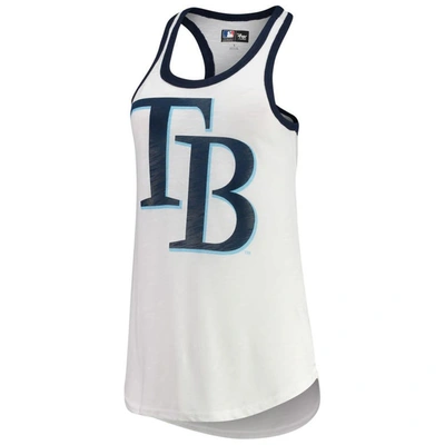 G-iii 4her By Carl Banks White Tampa Bay Rays Tater Racerback Tank Top