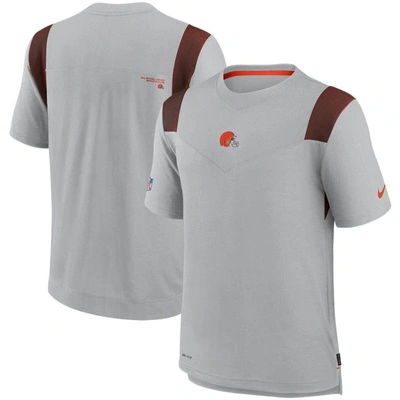 Nike Gray Cleveland Browns Sideline Player Uv Performance T-shirt