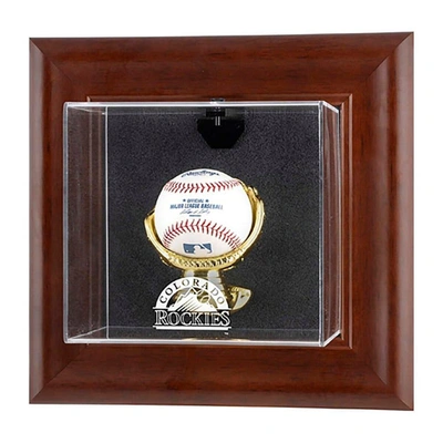 Fanatics Authentic Colorado Rockies Brown Framed Wall-mounted Logo Baseball Display Case