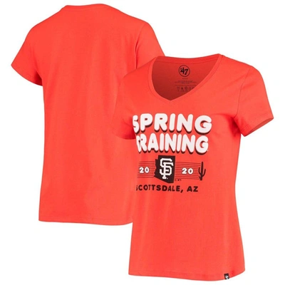 47 ' Orange San Francisco Giants 2020 Spring Training Retro Bubble Rival V-neck T-shirt