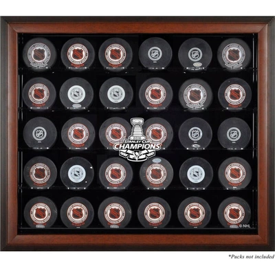 Fanatics Authentic Pittsburgh Penguins 2016 Stanley Cup Champions Brown Framed 30-puck Logo Display Case