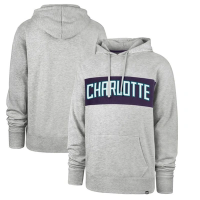 47 ' Gray Charlotte Hornets 2021/22 City Edition Wordmark Chest Pass Pullover Hoodie
