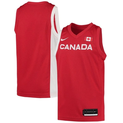 Nike Kids' Youth  Red Canada Basketball 2020 Summer Olympics Replica Team Jersey