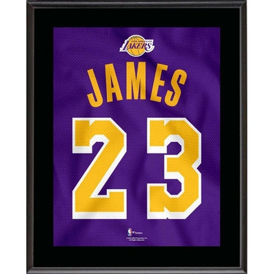 Fanatics Authentic Lebron James Los Angeles Lakers 10.5" X 13" Purple 2018-19 Jersey Style Number 23 Sublimated Plaque