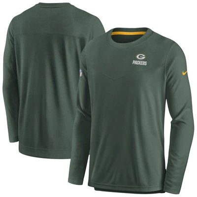 Nike Green Green Bay Packers Sideline Lockup Performance Long Sleeve T-shirt