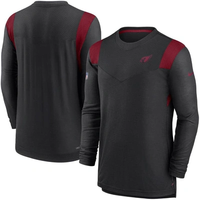 Nike Black Arizona Cardinals Sideline Tonal Logo Performance Player Long Sleeve T-shirt