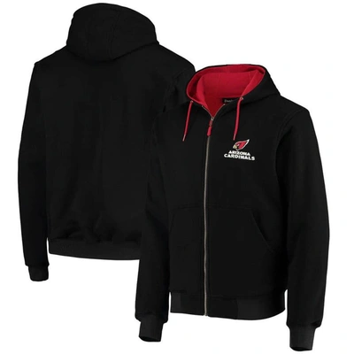 Dunbrooke Black Arizona Cardinals Craftsman Thermal-lined Full-zip Hoodie In Navy