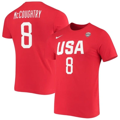 Nike Women's  Angel Mccoughtry Usa Basketball Red Name And Number Performance T-shirt