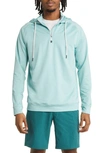 Swannies Vandyke Half Zip Hoodie In Marine Heather