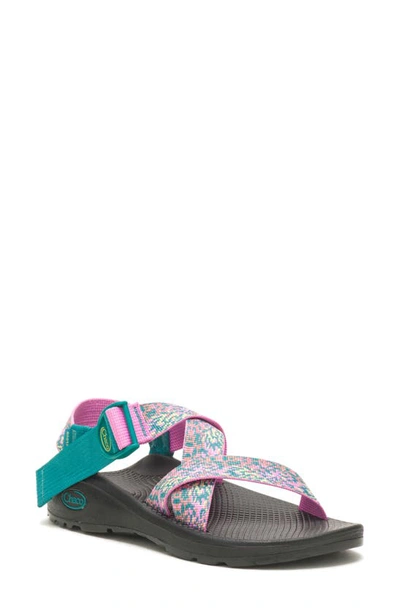 Chaco Mega Z/cloud Sport Sandal In Pink/ Spray Teal