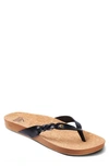 Reef Cushion Twist Court Flip Flop In Black