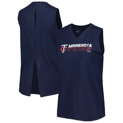 Levelwear Navy Minnesota Twins Paisley Chase V-neck Tank Top