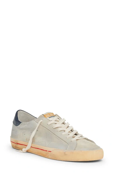 Golden Goose Men's Super-star Leather Low-top Sneakers In White/blue
