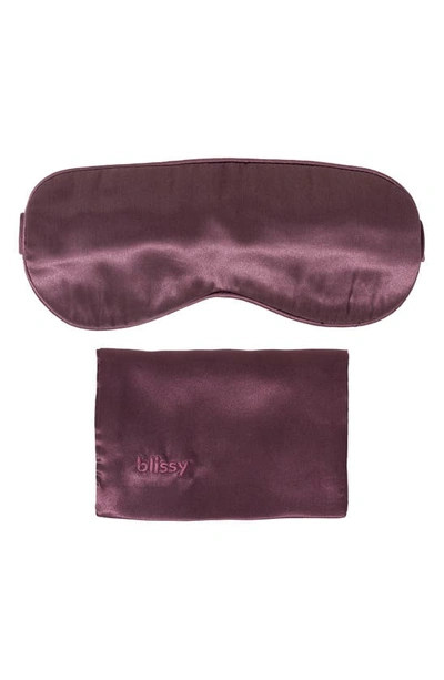 Blissy Silk Sleep Mask In Plum