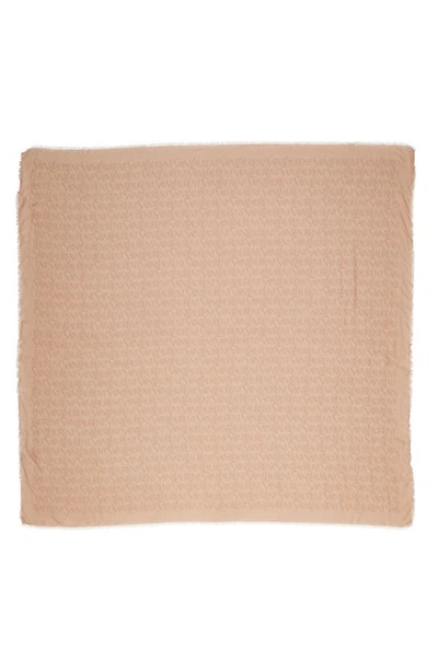 Saint Laurent Grand Impression Cashmere-blend Square Scarf In Beige/ Light Brown