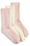 Nordstrom Rack Assorted Trouser Socks In Oatmeal -pink Silver Multi