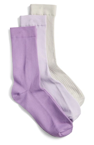 Nordstrom Rack Assorted Trouser Socks In Purple Petal Multi