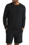 Ugg Coen Brushed Terry Cloth Crewneck Sweatshirt In Tar