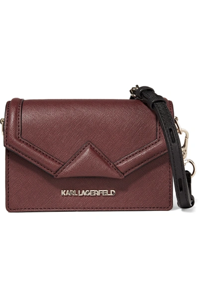 Karl Lagerfeld K/klassik Textured-leather Shoulder Bag | ModeSens