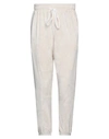 Takeshy Kurosawa Man Pants Ivory Size L Polyester, Elastane In Beige