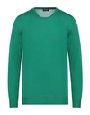 Drumohr Man Sweater Green Size 42 Silk