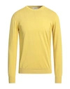 Alpha Studio Man Sweater Mustard Size 40 Cotton In Yellow