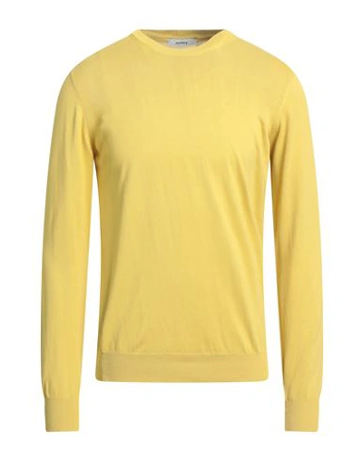 Alpha Studio Man Sweater Mustard Size 40 Cotton In Yellow