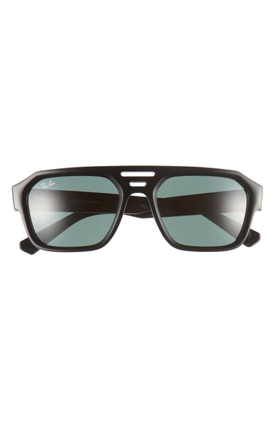 Ray Ban Corrigan Irregular 54mm Rectangular Sunglasses In Black