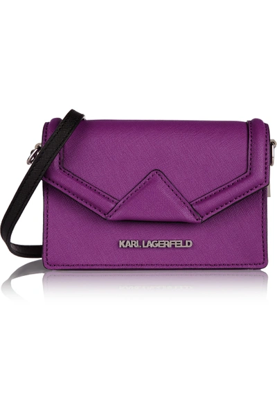 Karl Lagerfeld Klassik Mini Textured-leather Shoulder Bag | ModeSens