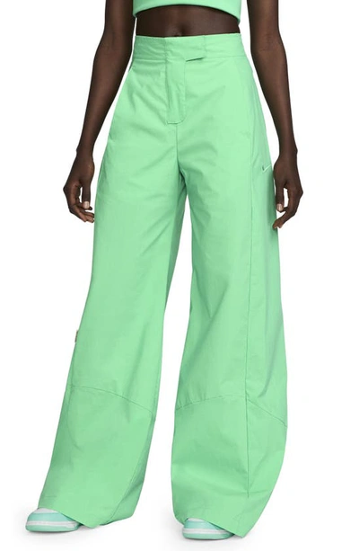 Nike Women's  Sportswear Collection High-waisted Wide-leg Woven Pants In Green