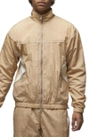 Jordan Essentials Statement Warmup Jacket In Beige/beige