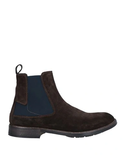 Cafènoir Man Ankle Boots Dark Brown Size 11 Soft Leather