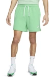 Nike Men's Club Fleece French Terry Flow Shorts In Spring Green