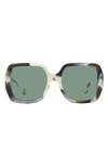 Tory Burch 54mm Square Sunglasses In Brown