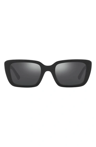 Tory Burch 51mm Rectangular Sunglasses In Black White