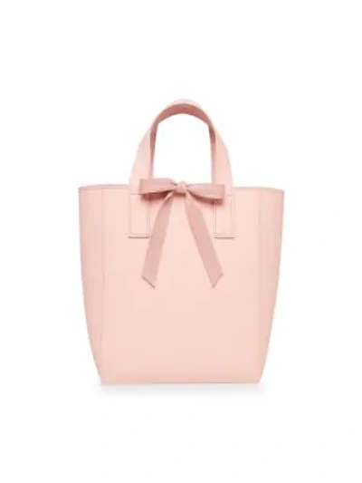 Loeffler Randall Pebble Leather Ribbon Shopper Bag In Ballet Pink/silver