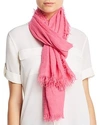 Fraas Solid Oblong Scarf In Pink