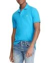 Polo Ralph Lauren Custom Slim Fit Mesh Short Sleeve Polo Shirt In Cove Blue