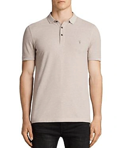 Allsaints Reform Slim Fit Polo In Shale Brown Marl