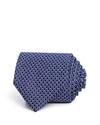 Ferragamo Micro Gancini Classic Tie In Navy/blue
