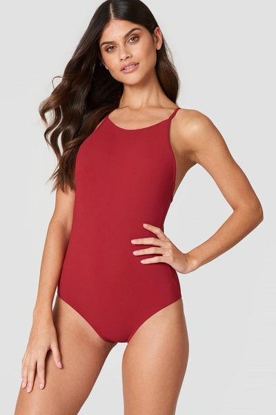 Filippa K Athletic-cut Swimsuit - Red