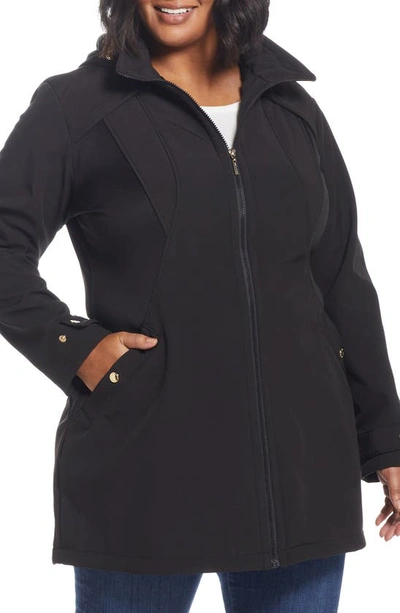 Gallery Soft Shell Water Resistant Jacket In Black