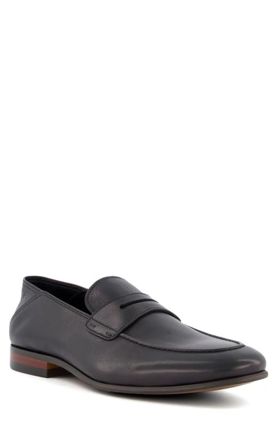Dune London Sync Collapsible Heel Penny Loafer In Black