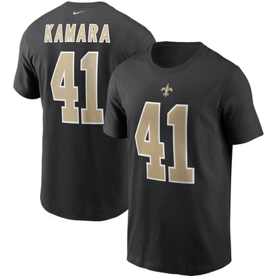 Nike Alvin Kamara Black New Orleans Saints Name & Number T-shirt