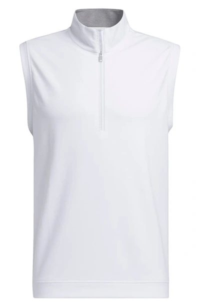Adidas Golf Elevated Quarter Zip Golf Vest In White