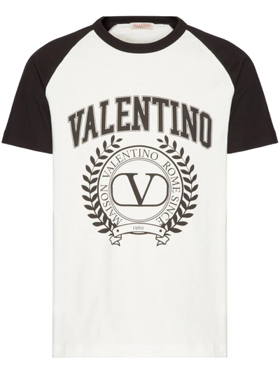 Valentino College Logo-print T-shirt In Black