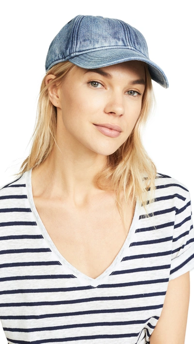 Madewell Faded Denim Baseball Cap - Blue In Naval Wash